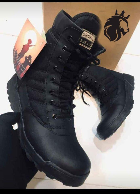 Men's Long Army Boots